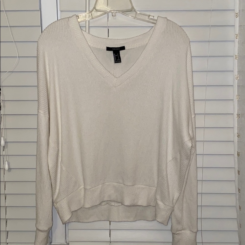 Forever 21 oversized white sweater